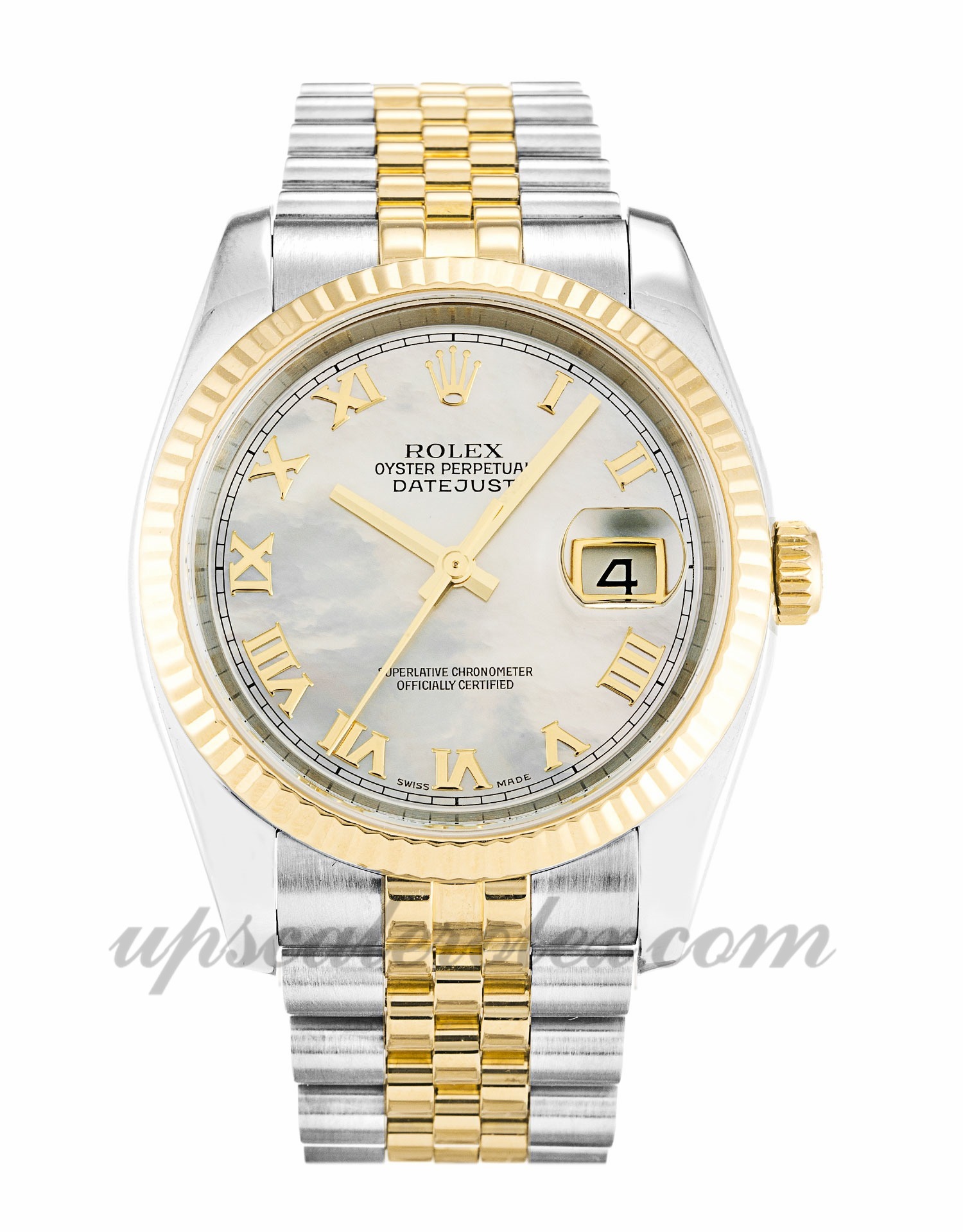 Rolex Datejust 116233 da uomo cassa da 36 mm movimento automatico in madreperla quadrante bianco