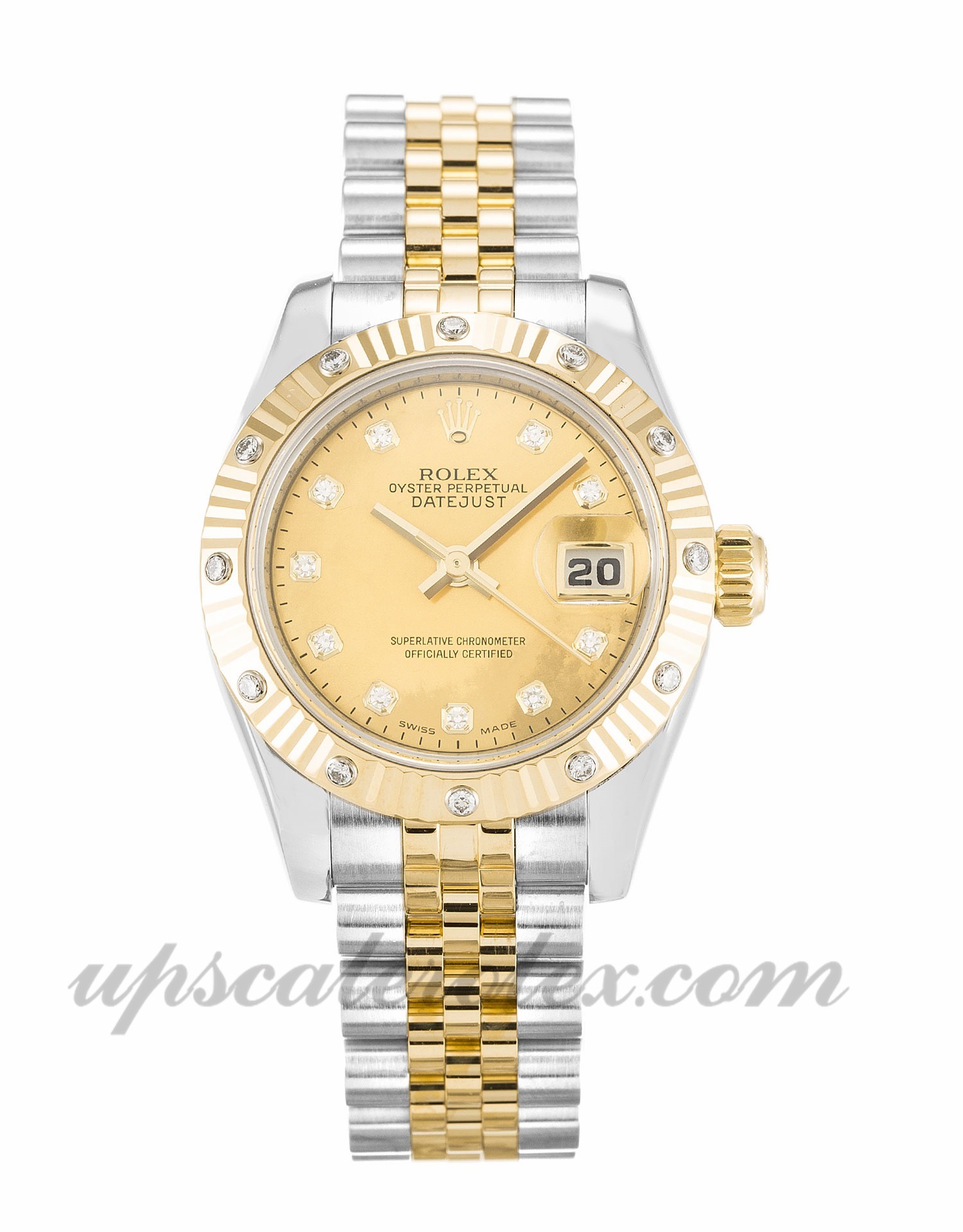 Rolex Datejust Lady 179313 da 26 mm con cassa automatica quadrante champagne Goldust con diamanti