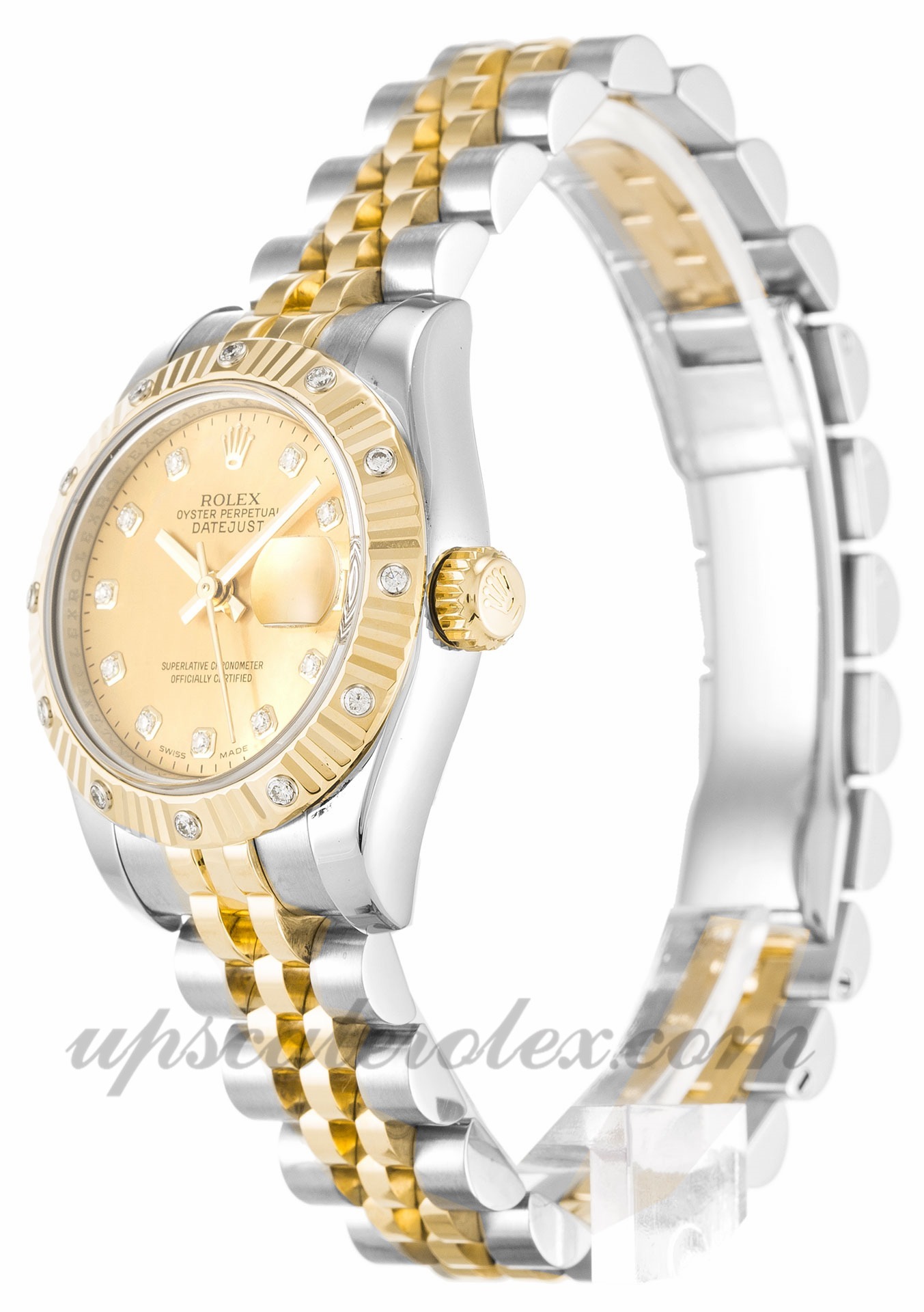 Rolex Datejust Lady 179313 da 26 mm con cassa automatica quadrante champagne Goldust con diamanti - Image 2