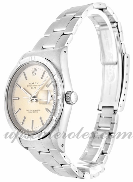 Uomo Rolex Oyster Perpetual Date 15210 cassa 34 mm Movimento automatico Quadrante argento - Image 2