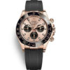 Rolex Daytona 116515ln orologio da uomo con quadrante in oro rosa e roulette nera da 40 mm