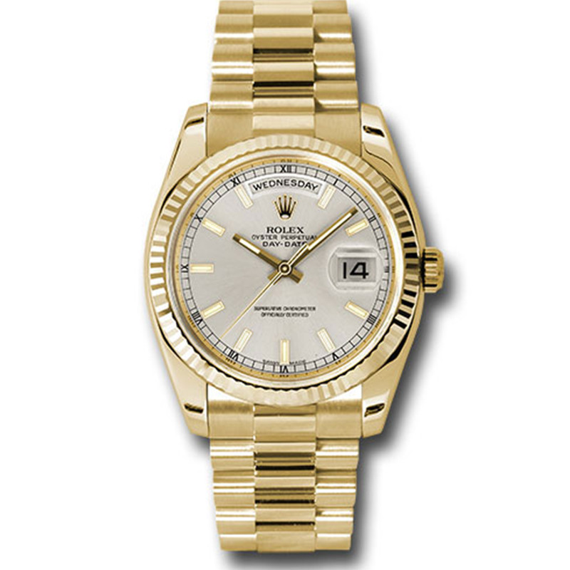 Orologio Rolex Day-Date 118238 da uomo 36 mm bianco