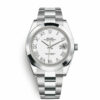 Orologio Rolex Datejust 126300 unisex 41mm bianco