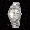 Rolex Day-Date Uomini 228349SRP Automatico Tono argento Quadrante Argento