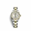 Orologio da donna di lusso Rolex Lady-datejust 28 28 mm in acciaio inossidabile e oro giallo 18 carati 279173-0008