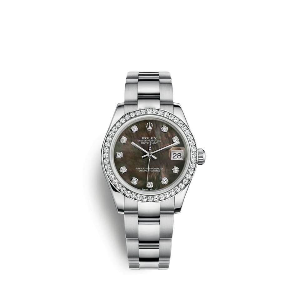 Replica di qualità Rolex Datejust 31 Orologio da donna 31 mm in acciaio inossidabile e oro bianco 18 carati 178384-0019