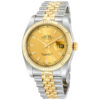 Replica Swiss Mens Watch Rolex Oyster Perpetual Datejust 36 cronometro automatico quadrante champagne 116233-csj