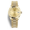 Luxury Replica Rolex Datejust 31 Automatic Champagne Dial Ladies 18kt oro giallo President Watch 278248csp