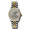 Migliore replica Rolex Datejust Lady 31 quadrante grigio acciaio inossidabile e oro giallo 18k Jubilee Bracciale automatico orologio 178383grdj