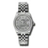 Replica di qualità Rolex Datejust Lady 31 argento concentrico quadrante in acciaio inossidabile Jubilee Bracciale automatico orologio 178384scaj