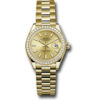 Replica orologio svizzero Rolex Lady Datejust automatico 18k oro giallo Presidente 279138csp