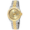 Replica Swiss Rolex Lady Datejust quadrante champagne in acciaio e orologio automatico in oro giallo 18 carati 279173