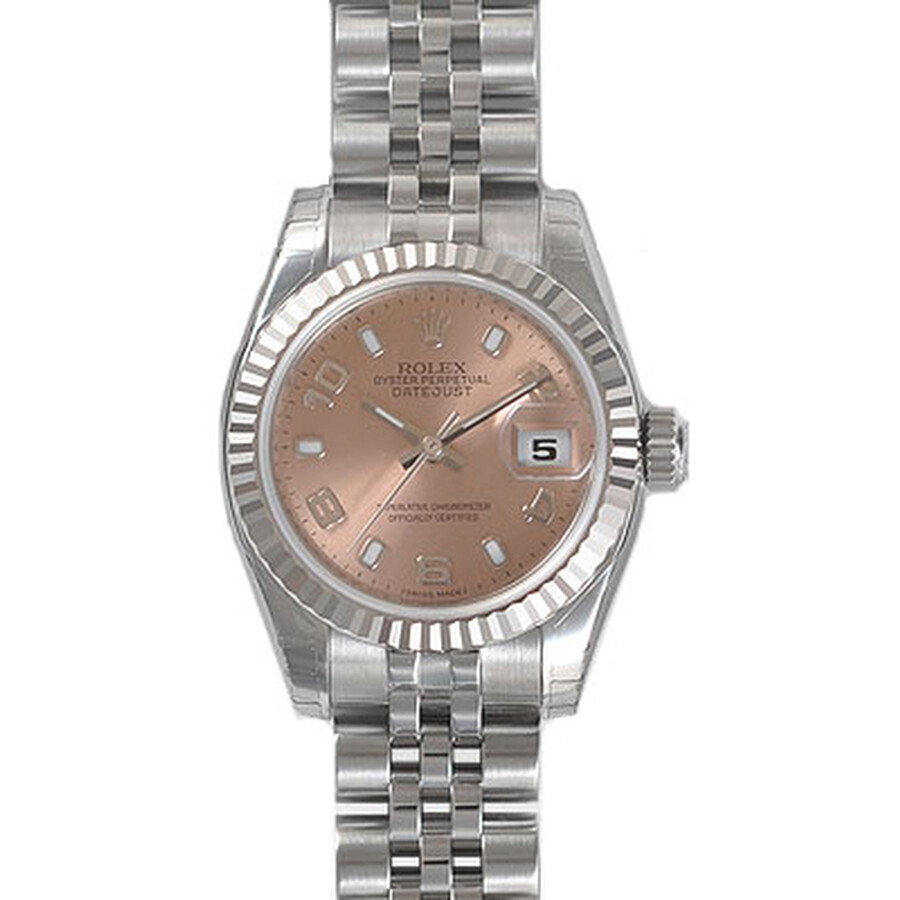 Replica orologio svizzero automatico Rolex Lady Datejust 26 quadrante rosa in acciaio inossidabile con bracciale Jubilee 179174psaj