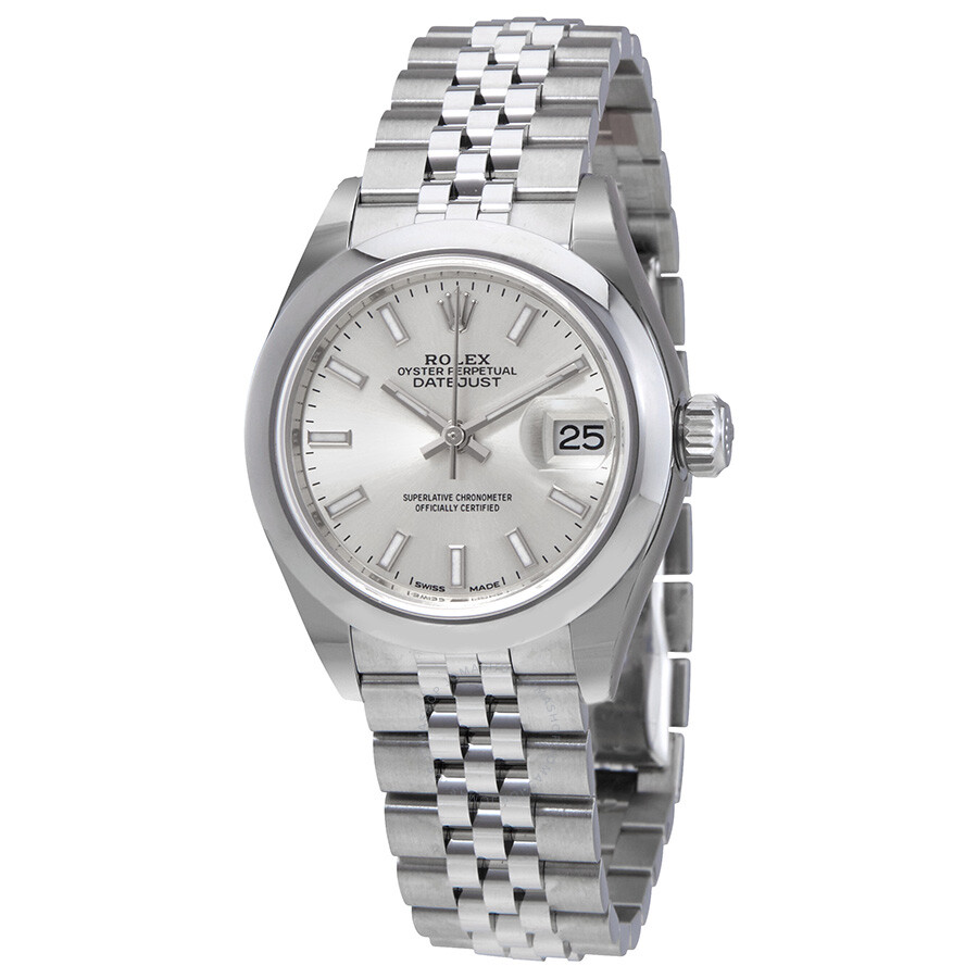 Orologio falso Rolex Lady-datejust quadrante argento automatico da donna Jubilee Watch 279160ssj