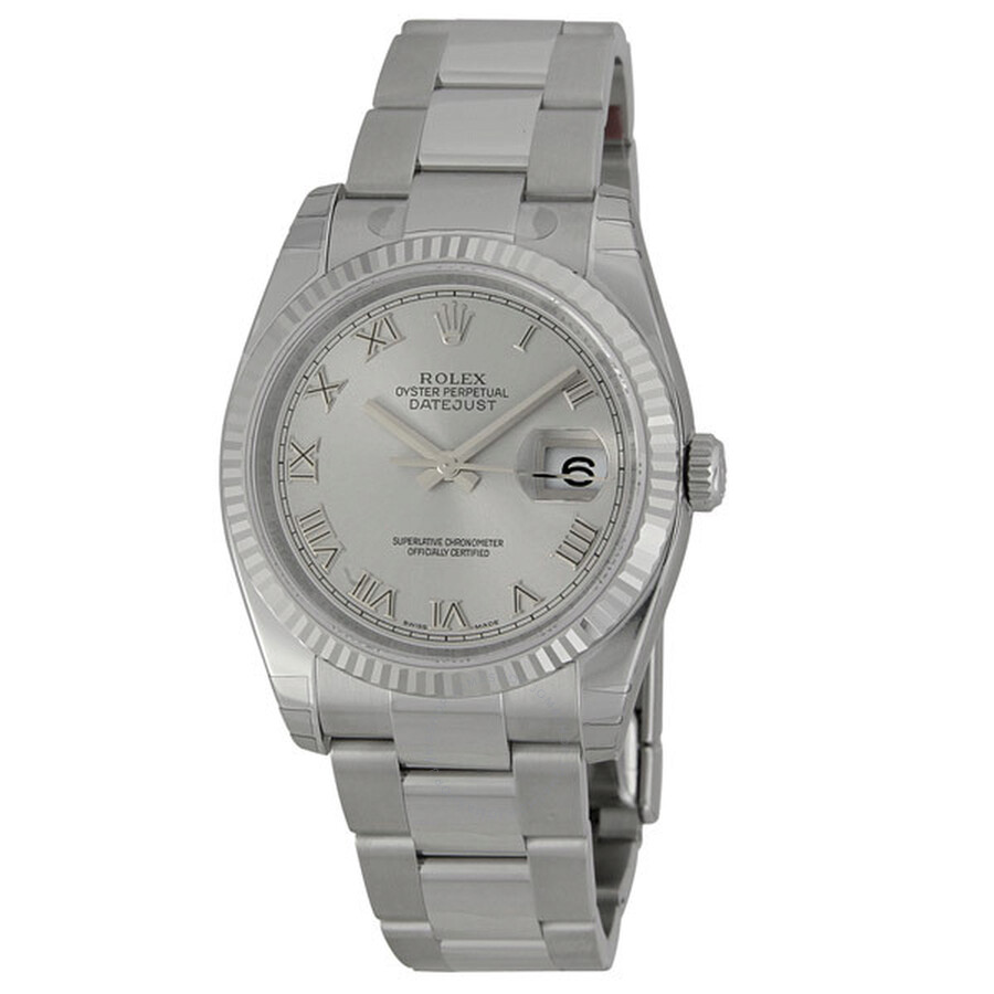 Miglior orologio da uomo replica automatico Rolex Oyster Perpetual 36mm quadrante argento cinturino in acciaio inossidabile 116234sro