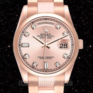 Rolex Day-Date Uomini 118205 36mm Quadrante In Oro Rosa Automatico