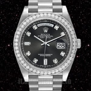 Rolex Day-Date 118346 36mm Uomini Tono Argento Automatico
