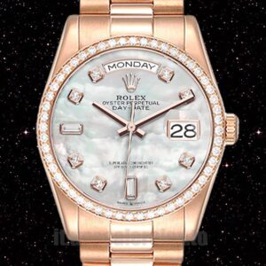 Rolex Day-Date Uomini 36mm m128345rbr-0028 Bracciale Presidente Tonalità Oro Rosa