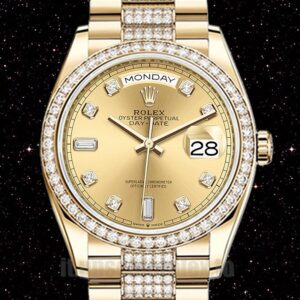 Rolex Day-Date Uomini 36mm m128348rbr-0010 Tono Oro Quadrante Champagne