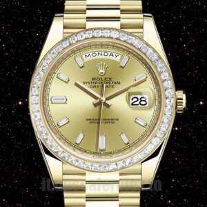 Rolex Day-Date Uomini 41mm 228398TBR-0002 Quadrante Champagne Guadare
