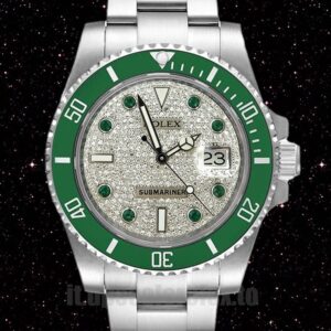 Rolex Submariner 116610 40mm Uomini Quadrante Con Pavé Di Diamanti